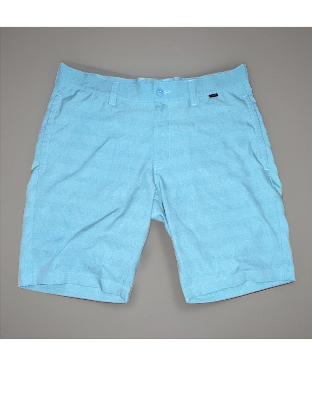 TravisMathew Lake Powell Men's 32 Blue Heather Delphinium Golf Shorts Flat Front